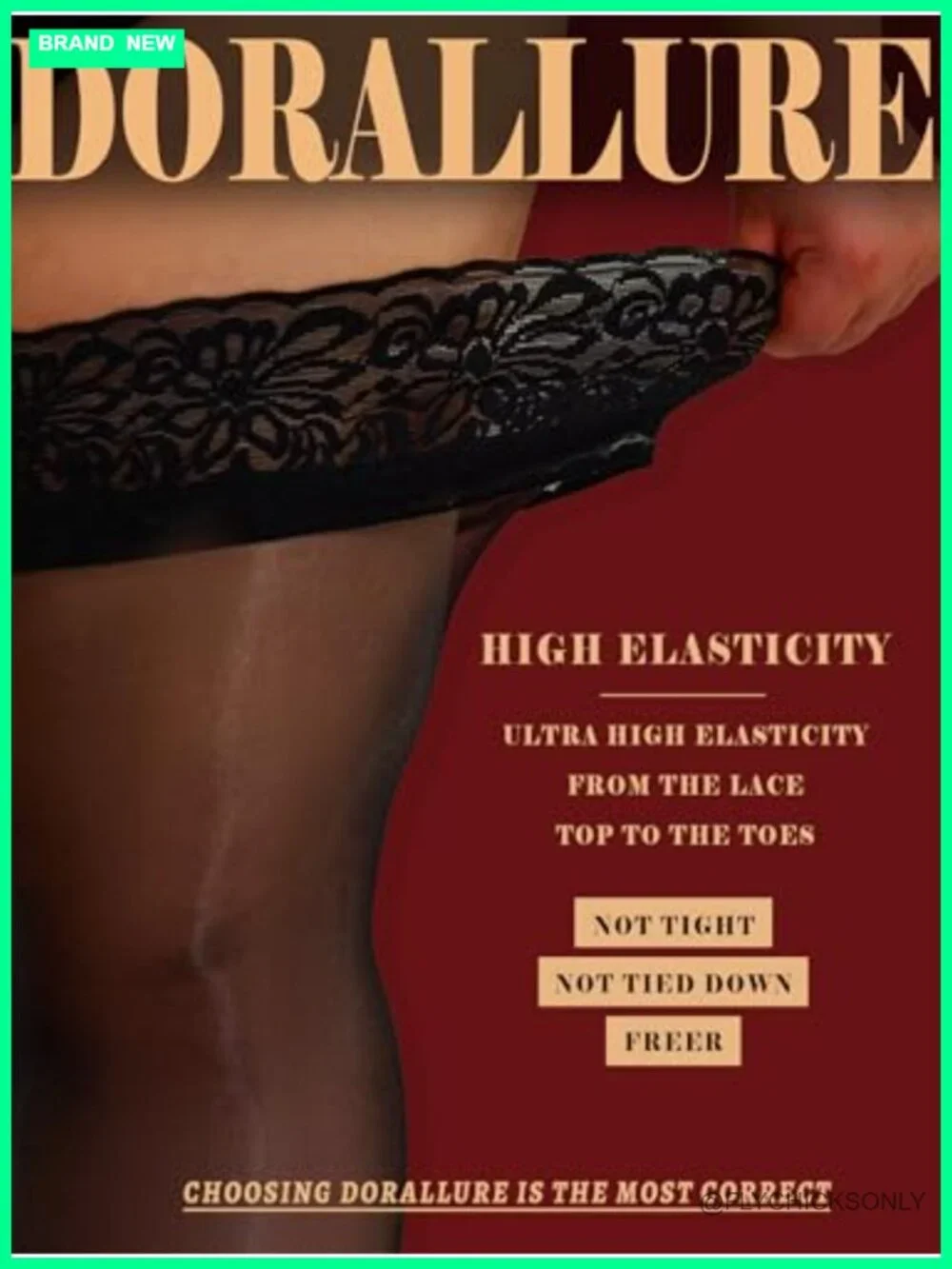 Plus Size Thigh High Stockings Silicone Lace Top Sheer Stay Up